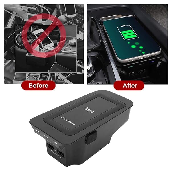 Aramox Inductive Phone Charging Pad 15W Quick Charging Plate Wireless Charger Tray for S60 V60 XC60 S90 V90 XC90 Center Console Accessories - View 5 of 10