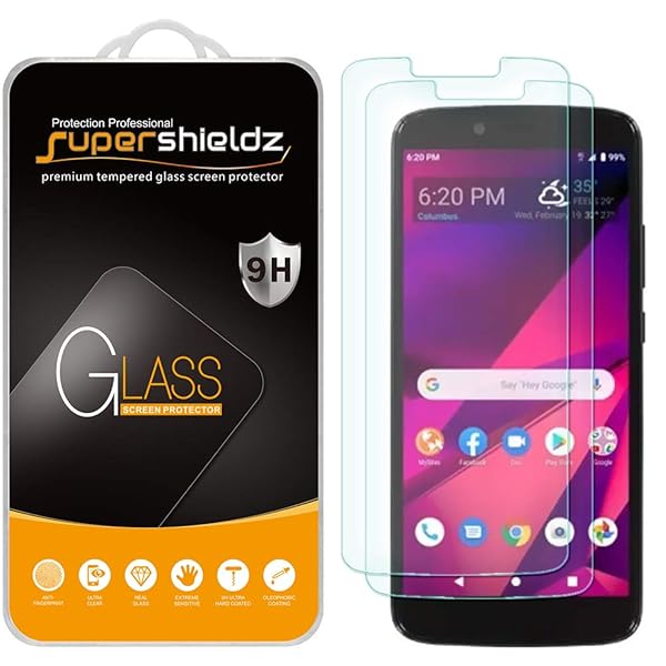 Supershieldz Supershieldz 2 Pack Tempered Glass Screen Protector for BLU View Mega Anti Scratch Bubble Free - View 2 of 5