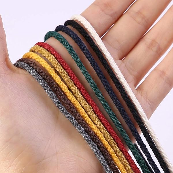 ZXCDINO ZXCDINO Dark Blue Cotton Macrame Cord 3mm x 109Yards Ideal for Wall Hangings Crafts and Decorative Projects - View 3 of 7