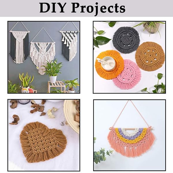 ZXCDINO ZXCDINO Dark Blue Cotton Macrame Cord 3mm x 109Yards Ideal for Wall Hangings Crafts and Decorative Projects - View 6 of 7