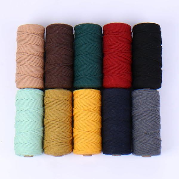 ZXCDINO ZXCDINO Dark Blue Cotton Macrame Cord 3mm x 109Yards Ideal for Wall Hangings Crafts and Decorative Projects - View 7 of 7