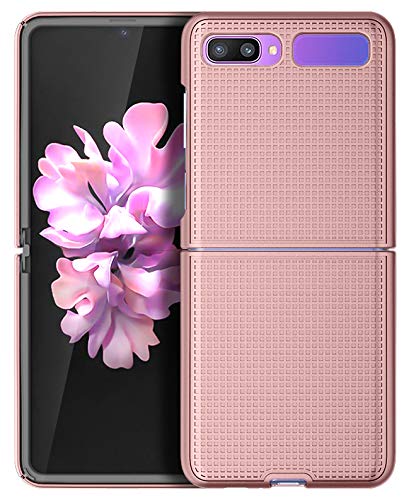 Nakedcellphone Rose Gold Pink Case with Clip for Galaxy Z Flip Snap-On Cover and Rotating Belt Holster for Samsung Galaxy Z Flip 5G Phone - View 5 of 9