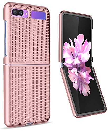 Nakedcellphone Rose Gold Pink Case with Clip for Galaxy Z Flip Snap-On Cover and Rotating Belt Holster for Samsung Galaxy Z Flip 5G Phone - View 8 of 9