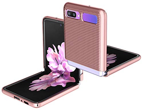 Nakedcellphone Rose Gold Pink Case with Clip for Galaxy Z Flip Snap-On Cover and Rotating Belt Holster for Samsung Galaxy Z Flip 5G Phone - View 9 of 9