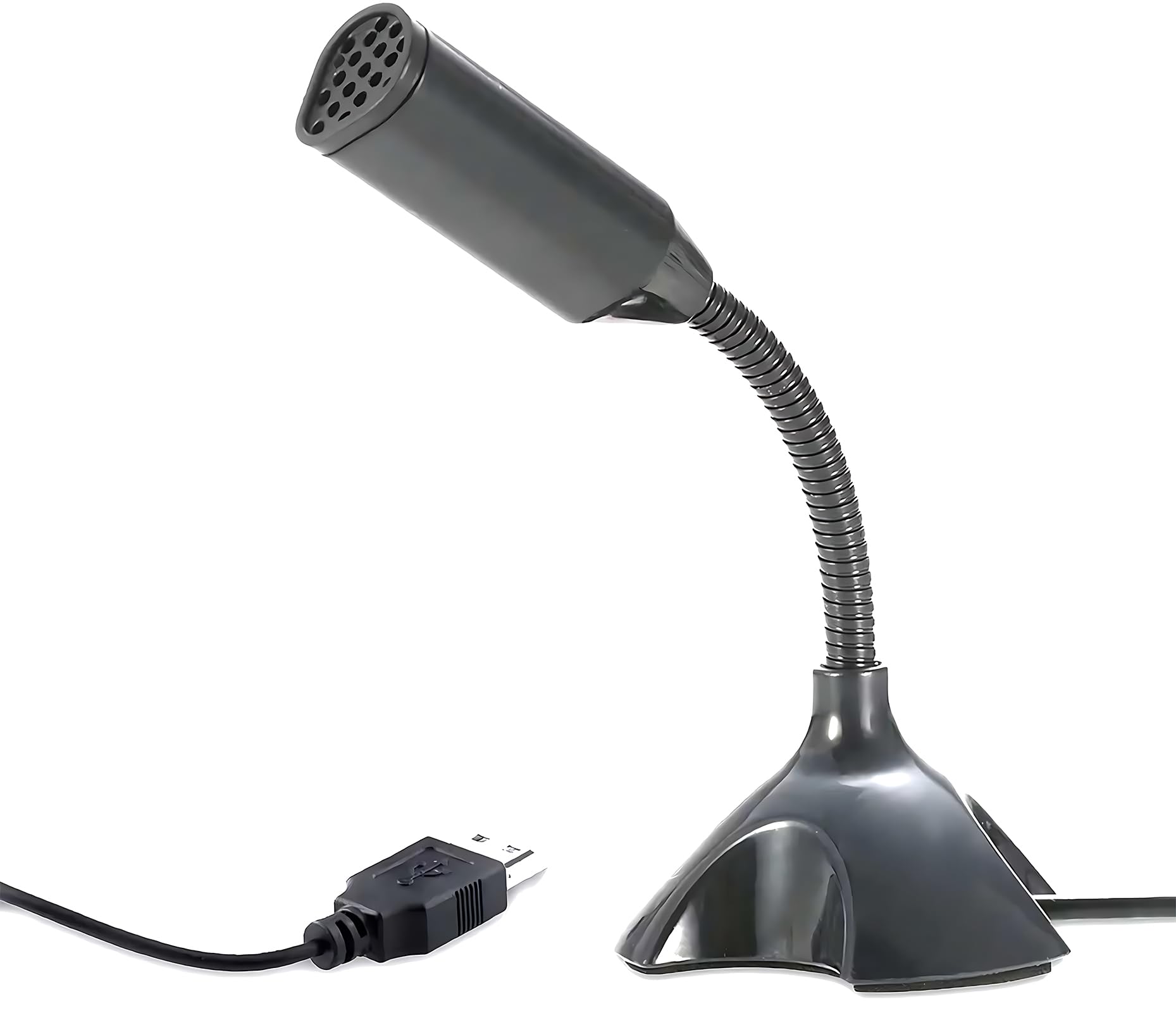 Blapsuro Mini USB Microphone for Desktop and Laptop Portable Condenser Mic with Adjustable Stand Compatible with PC Mac Ideal for Meetings and Online Classes - View 3 of 6