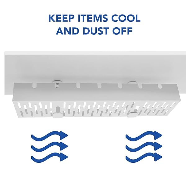 FLEXISPOT FLEXISPOT Under Desk Cable Management Tray Metal Raceway Wires Organizer for Office and Home Use with Standing Desk White - View 3 of 8