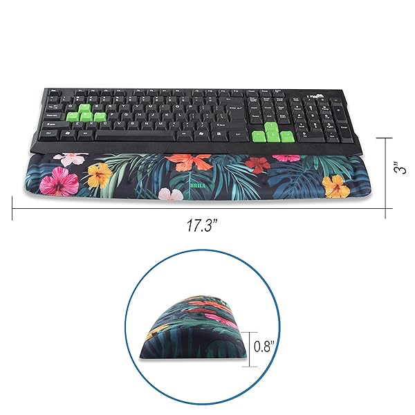 BRILA BRILA Memory Foam Mouse and Keyboard Wrist Rest Support Pad Cushion Set for Office Work and PC Gaming with Massage Holes for Pain Relief - View 4 of 8