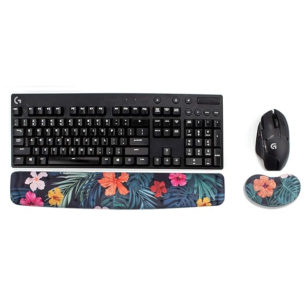 BRILA BRILA Memory Foam Mouse and Keyboard Wrist Rest Support Pad Cushion Set for Office Work and PC Gaming with Massage Holes for Pain Relief - View 8 of 8