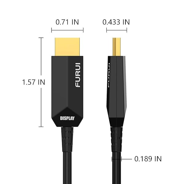 FURUI FURUI 8K Fiber HDMI Cable 25ft, Fiber Optic HDMI 2.1 Cable 8K@60Hz,4K@120Hz, 48Gbps, Dynamic HDR, eARC, BT 2020 Compatible with RTX 3080/3090 Xbox Series X PS5 Denon AV Receiver LG Samsung Sony TV - View 9 of 10