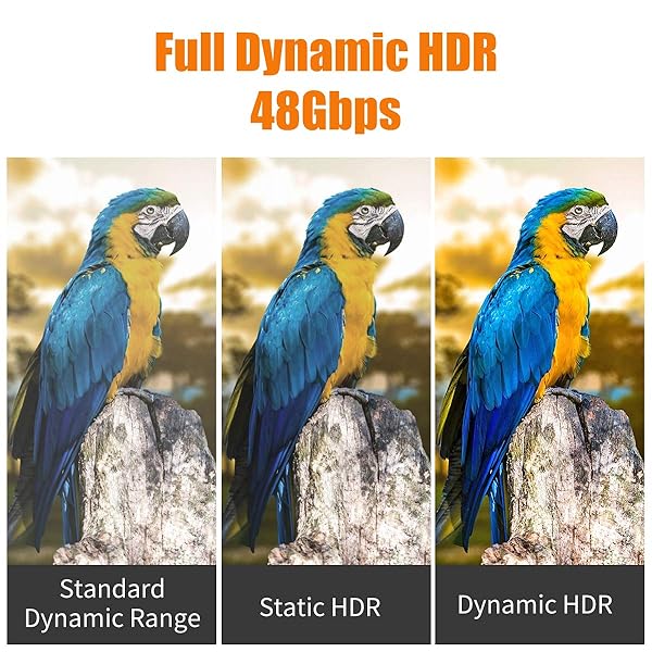 FURUI FURUI 8K Fiber HDMI Cable 25ft, Fiber Optic HDMI 2.1 Cable 8K@60Hz,4K@120Hz, 48Gbps, Dynamic HDR, eARC, BT 2020 Compatible with RTX 3080/3090 Xbox Series X PS5 Denon AV Receiver LG Samsung Sony TV - View 10 of 10