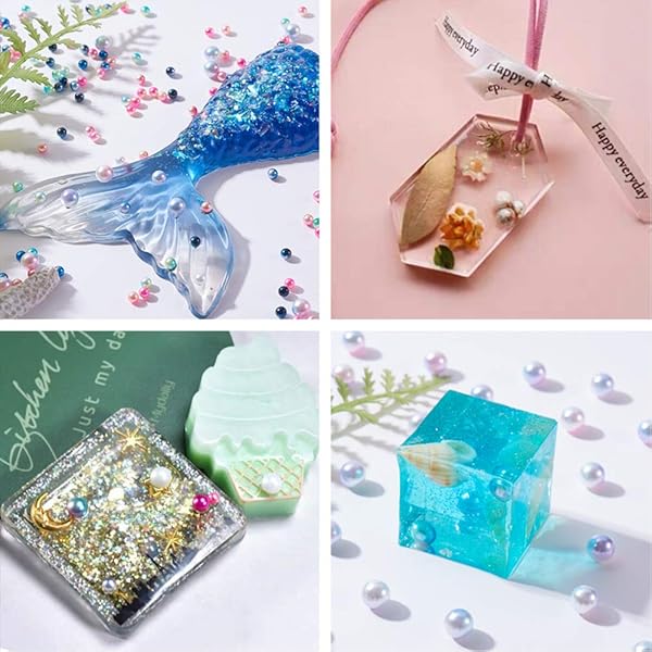 OLYCRAFT OLYCRAFT 10000pcs No Hole White Pearl Beads Super Tiny Acrylic Mini Resin Filling Material for Nail Art Jewelry Making - View 8 of 8