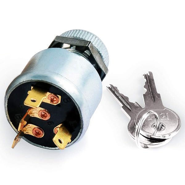 Roykaw Roykaw Golf Cart Ignition Switch and Key Starter for EZGO 1981 and Up Gas Electric 4-Prong OEM 33639G01 - View 5 of 8