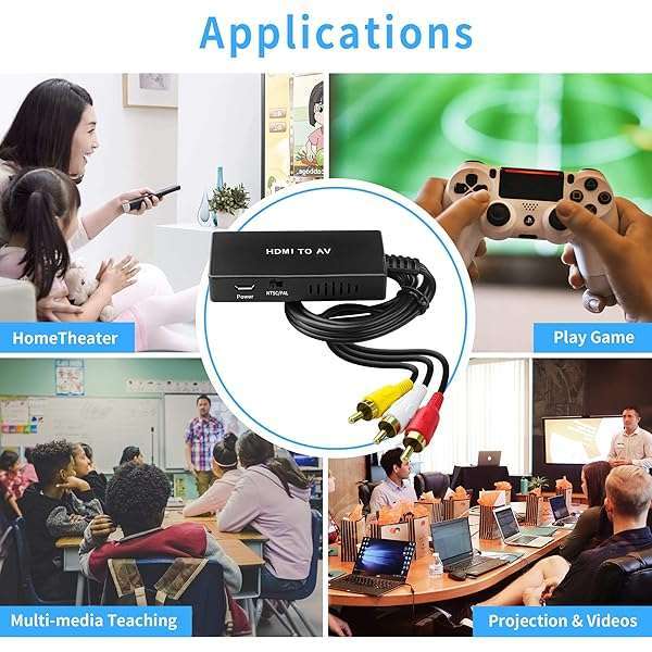 CIKIAER CIKIAER HDMI to RCA Converter for Apple TV, Roku & Fire Stick - High-Quality AV Adapter in Black - View 8 of 8