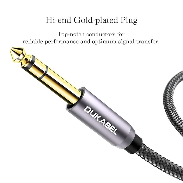 DUKABEL DUKABEL TopSeries 16ft Male to Female Adapter Cable 1/4 to 1/8 for Mixer Guitar Piano Amplifier Speaker and More - View 5 of 8