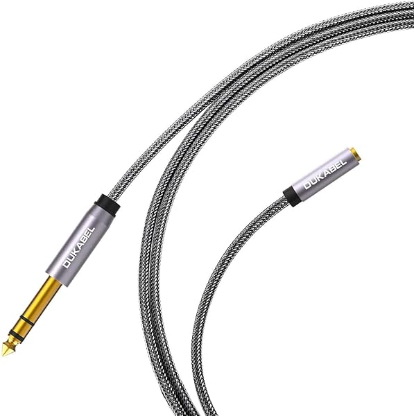 DUKABEL DUKABEL TopSeries 16ft Male to Female Adapter Cable 1/4 to 1/8 for Mixer Guitar Piano Amplifier Speaker and More - View 7 of 8