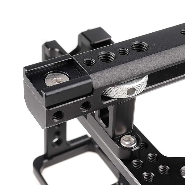 foto4easy Foto4easy Camera Cage Stabilizer Aluminum Alloy Video Cage with Cold Shoe and Top Handle Grip for DSLR Panasonic S1 S1H S1R - View 7 of 10