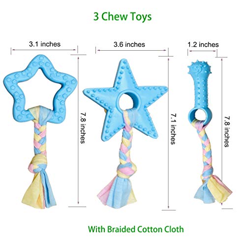 Volacopets Volacopets Puppy Teething Toys 5 Pack Small Dog Chew Toys Blue for Corgi Size Perfect Puppy Supplies - View 3 of 8