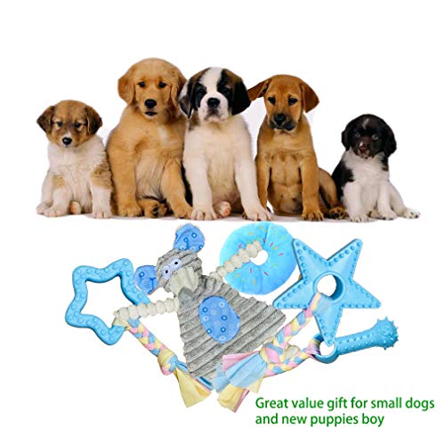 Volacopets Volacopets Puppy Teething Toys 5 Pack Small Dog Chew Toys Blue for Corgi Size Perfect Puppy Supplies - View 7 of 8