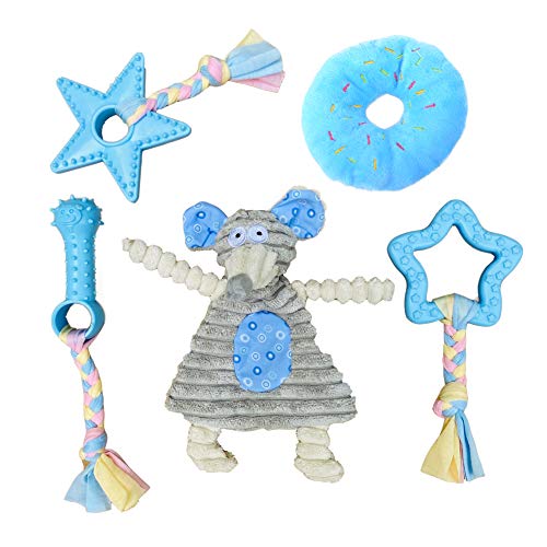 Volacopets Volacopets Puppy Teething Toys 5 Pack Small Dog Chew Toys Blue for Corgi Size Perfect Puppy Supplies - View 2 of 8