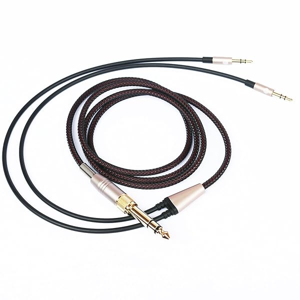NewFantasia NewFantasia Replacement Audio Cable for Hifiman Sundara Arya Ananda Headphones 3.5mm 6.35mm Dual 3.5mm Connector 10ft 31meters - View 5 of 8
