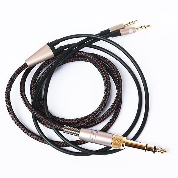 NewFantasia Replacement Audio Cable for Hifiman Sundara Arya Ananda Headphones 3.5mm 6.35mm Dual 3.5mm Connector 10ft 31meters