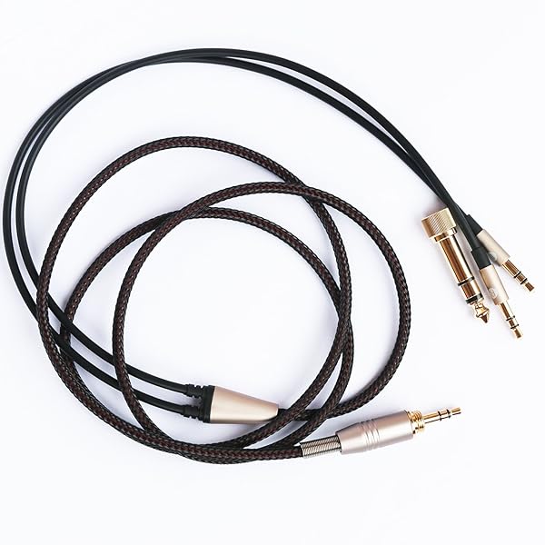 NewFantasia NewFantasia Replacement Audio Cable for Hifiman Sundara Arya Ananda Headphones 3.5mm 6.35mm Dual 3.5mm Connector 2meters 6.6ft - View 6 of 7