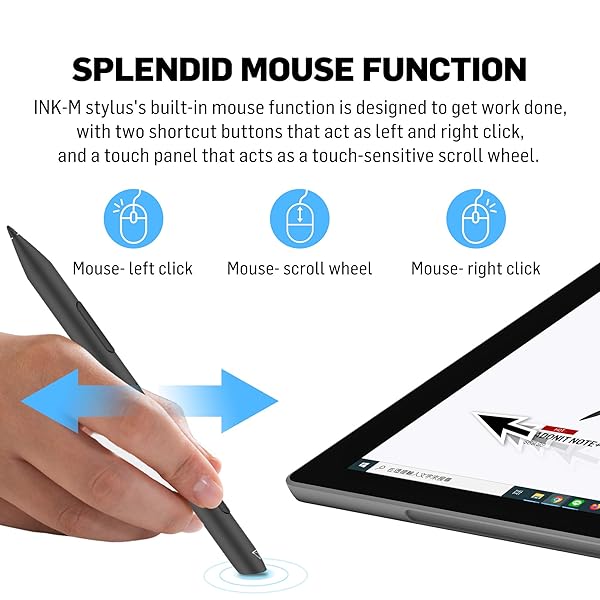 adonit Adonit Ink-M Pen for Surface: Dual-Function Stylus with 4096 Pressure Sensitivity & Magnetic Design for Pro 3-8 & Studio - View 5 of 10