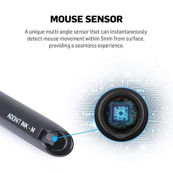 adonit Adonit Ink-M Pen for Surface: Dual-Function Stylus with 4096 Pressure Sensitivity & Magnetic Design for Pro 3-8 & Studio - View 6 of 10