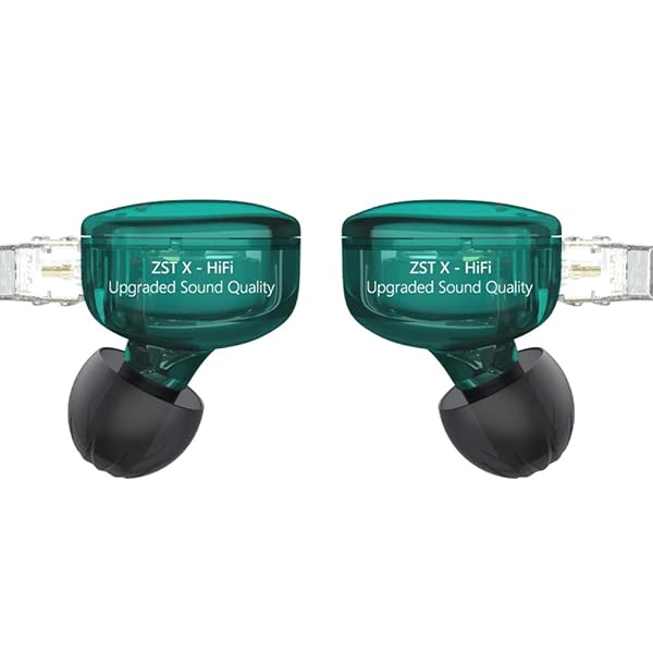 erjigo Upgrade Your Sound: KZ ZST X Dual Driver In-Ear Monitors with Detachable Cable & Mic - Perfect for Musicians & Audiophiles - View 4 of 9