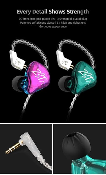erjigo Upgrade Your Sound: KZ ZST X Dual Driver In-Ear Monitors with Detachable Cable & Mic - Perfect for Musicians & Audiophiles - View 9 of 9