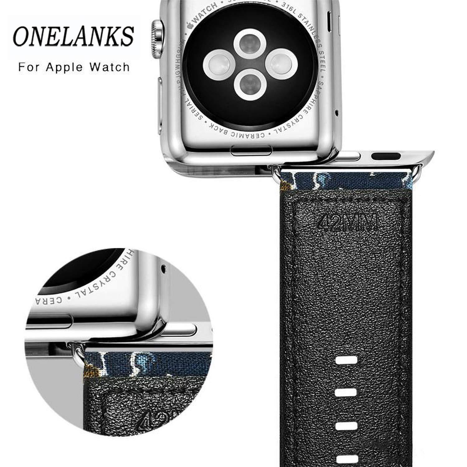 ONELANKS ONELANKS Metal Watch Band Connector Kit for Apple Watch Series 1 to 8 Rose Gold 6 Pack Replacement Adapter for iWatch Straps - View 4 of 5