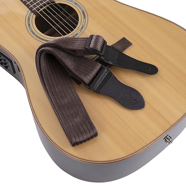 KLIQ Music Gear KLIQ Vintage Woven Guitar Strap for Acoustic and Electric Guitars in Brown Simple Woven Design - View 3 of 8