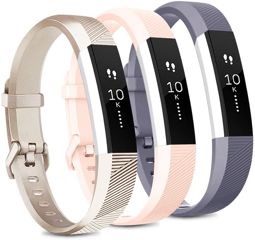 IEOVIEE Pack of 3 Adjustable Replacement Bands for Fitbit Alta and Alta HR Soft Silicone Sport Bands for Men and Women - View 8 of 9