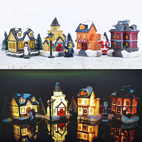 ZornRC ZornRC LED Lighted Christmas Village Sets - Collectible Holiday Decor for Indoor Rooms