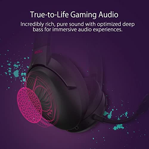 ASUS ASUS ROG Strix Go 2.4 Electro Punk Wireless Gaming Headphones with USB-C 2.4 GHz Adapter | Ai Powered Noise-Cancelling Microphone | Over-ear Headphones for PC, Mac, Nintendo Switch, and PS4 - View 5 of 8
