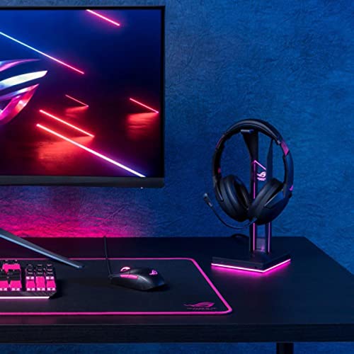 ASUS ASUS ROG Strix Go 2.4 Electro Punk Wireless Gaming Headphones with USB-C 2.4 GHz Adapter | Ai Powered Noise-Cancelling Microphone | Over-ear Headphones for PC, Mac, Nintendo Switch, and PS4 - View 6 of 8