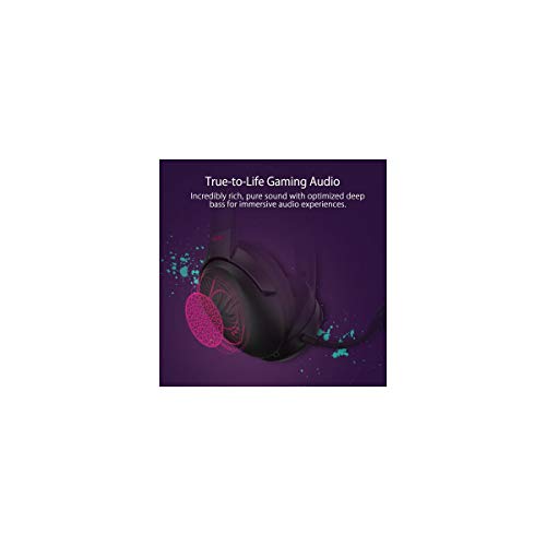 ASUS ASUS ROG Strix Go 2.4 Electro Punk Wireless Gaming Headphones with USB-C 2.4 GHz Adapter | Ai Powered Noise-Cancelling Microphone | Over-ear Headphones for PC, Mac, Nintendo Switch, and PS4 - View 8 of 8