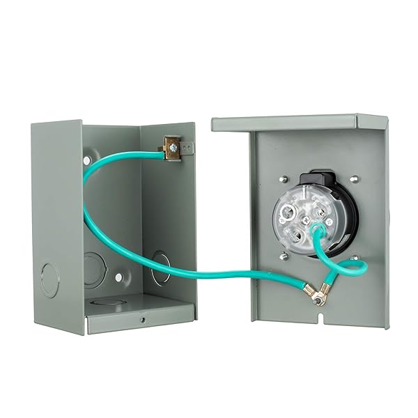 Miady Miady 30 Amp Generator Power Inlet Box L14-30P 125250 Volt for Generators Up to 7500 Watts Weatherproof ETL Listed - View 6 of 8