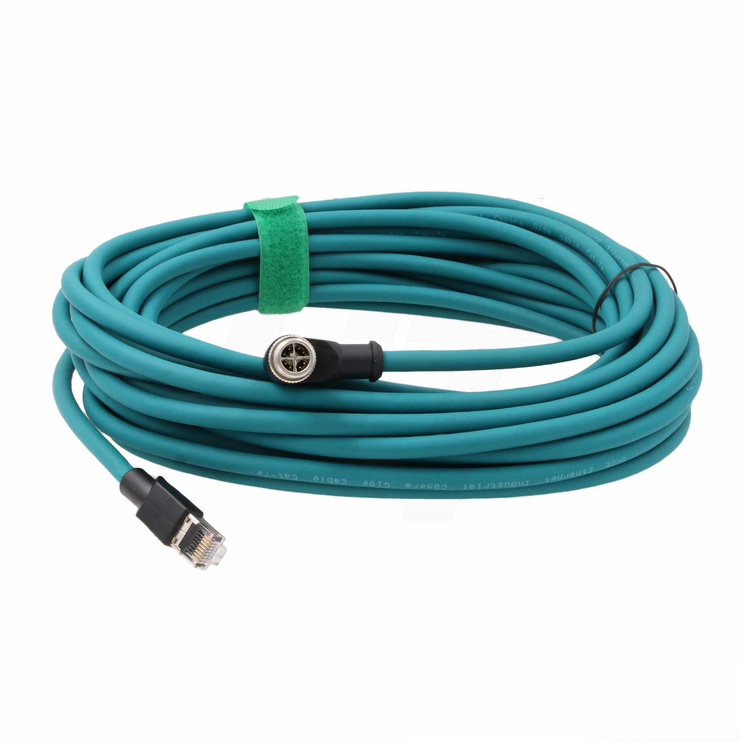 HangTon HangTon CAT7e Ethernet Network Cable 10m Right Angle M12 8 Pin X-Coded Male to RJ45 for Cognex Baumer Basler Sick Vision Cameras - View 2 of 7