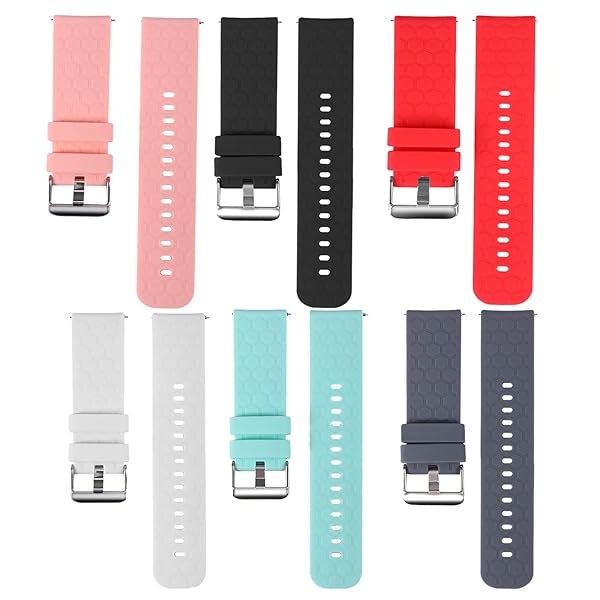 TenCloud TenCloud 6-Pack Soft Silicone Bands for Umidigi Uwatch 3 Sport Wristband Replacement Accessory - View 5 of 9
