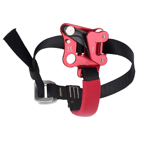 VBESTLIFE Life Aviation Aluminum Alloy Foot Ascender Riser for Outdoor Rock Climbing and Mountaineering Right Foot Silver