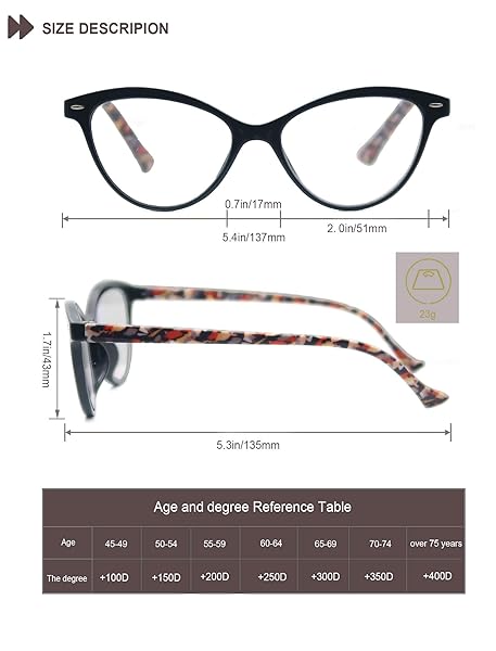 HEEYYOK HEEYYOK Women Reading Glasses 4-Pack Cateye Readers for Small Faces with Comfort Spring Hinge in 4 Stylish Colors - View 5 of 8
