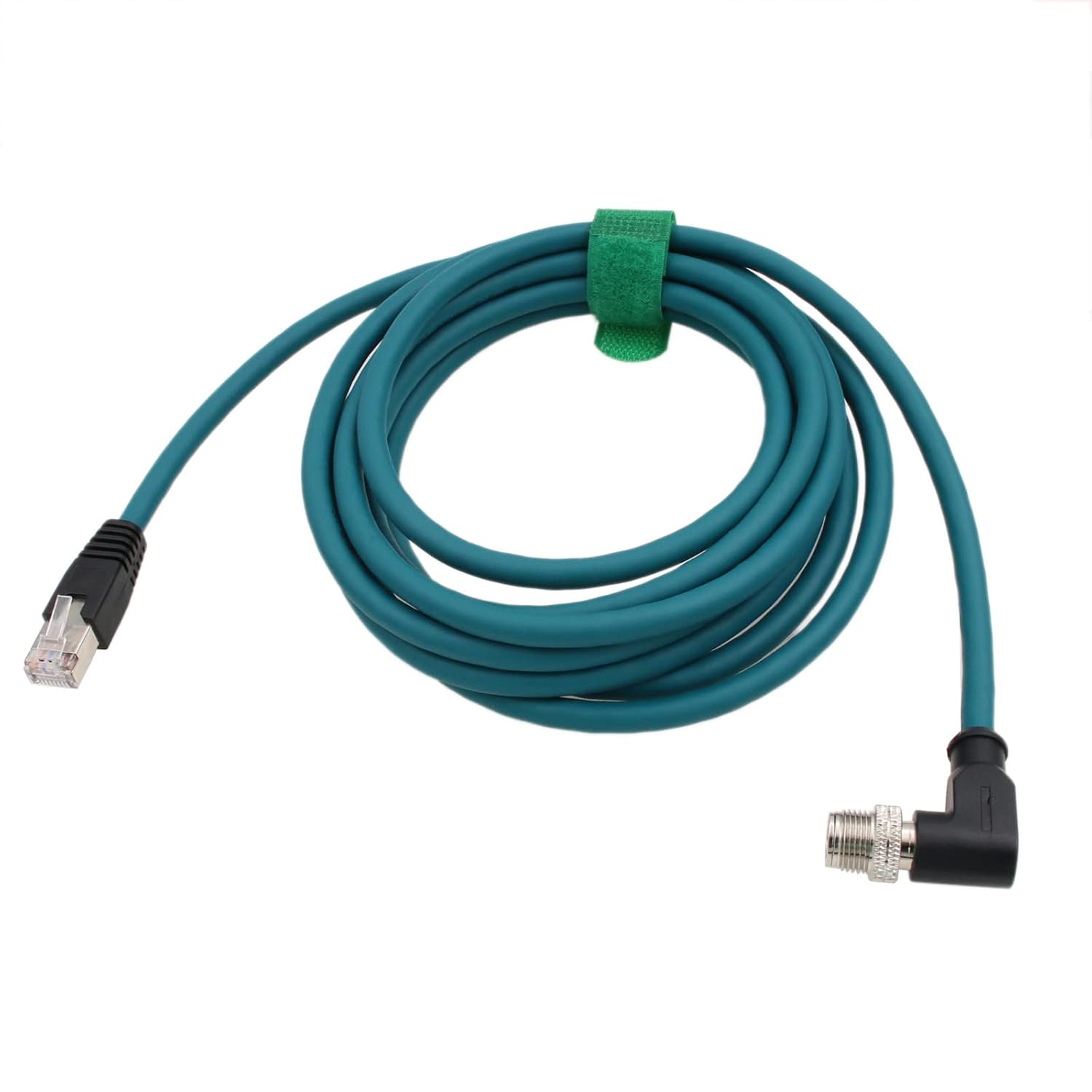 HangTon HangTon Ethernet Cable 3m for Keyence IV3 Cognex DataMan 260 280 370 380 470 580 Barcode Reader 8 Pin X-Coded Angled M12 to RJ45 Shielded - View 7 of 9