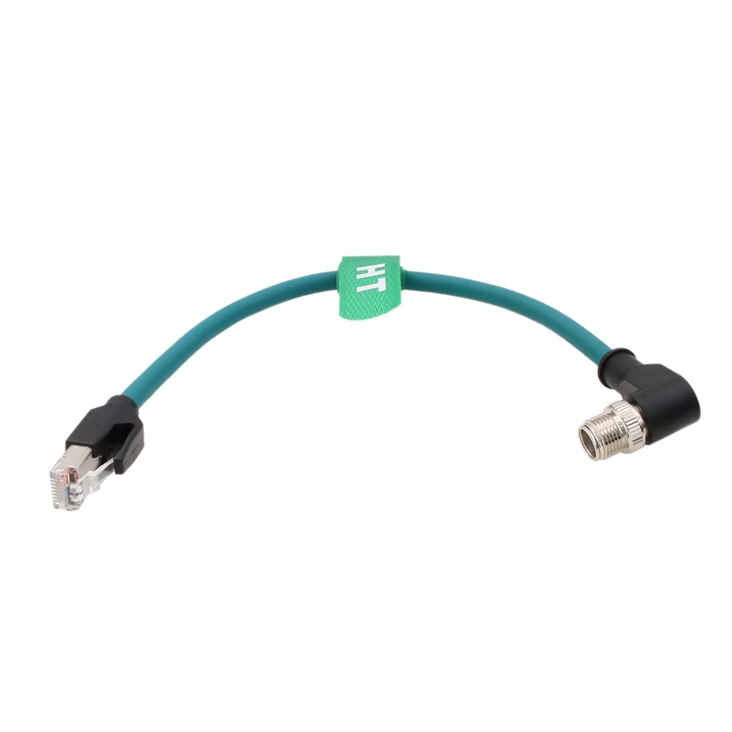 HangTon HangTon Ethernet Cable 3m for Keyence IV3 Cognex DataMan 260 280 370 380 470 580 Barcode Reader 8 Pin X-Coded Angled M12 to RJ45 Shielded - View 8 of 9