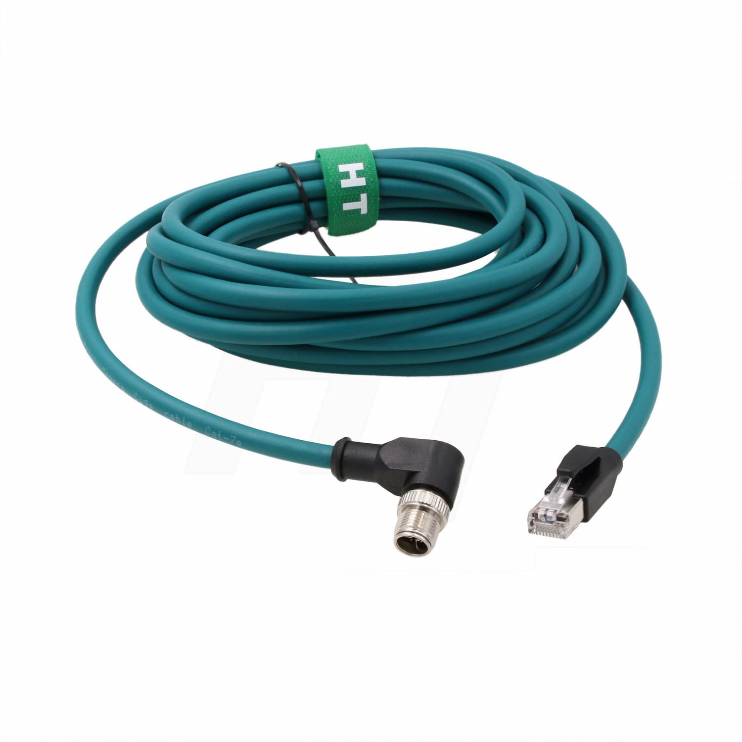 HangTon HangTon Ethernet Cable 3m for Keyence IV3 Cognex DataMan 260 280 370 380 470 580 Barcode Reader 8 Pin X-Coded Angled M12 to RJ45 Shielded - View 9 of 9