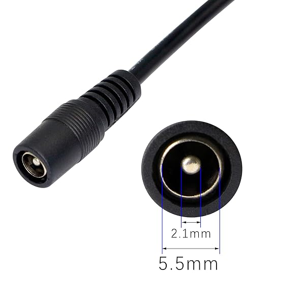 PNGKNYOCN 24cm 20AWG SAE Plug to DC5.5x2.1mm Female Converter Adapter Cable for Cars Motorcycles Solar Panels 2-Pack - View 4 of 7