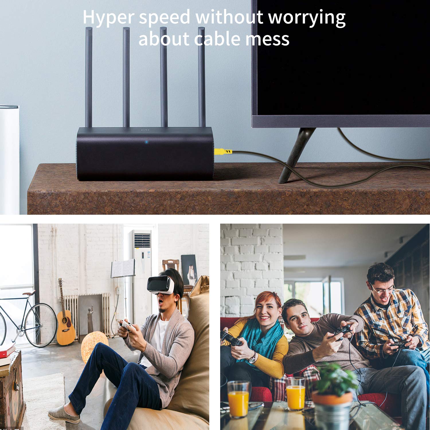 Nanxudyj Cat 8 Ethernet Cable 50ft High Speed 40Gbps 2000Mhz SFTP Patch Cord Weatherproof for Router Modem Gaming Indoor Outdoor Use - View 5 of 6