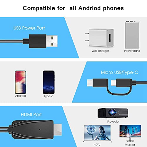 ASHATA ASHATA High Definition Multimedia Interface Cable, HD 1080P Support Bluetooth/Miraplug APP Screen Mirroring Cabl for Projector for TV for Monitor - View 8 of 11