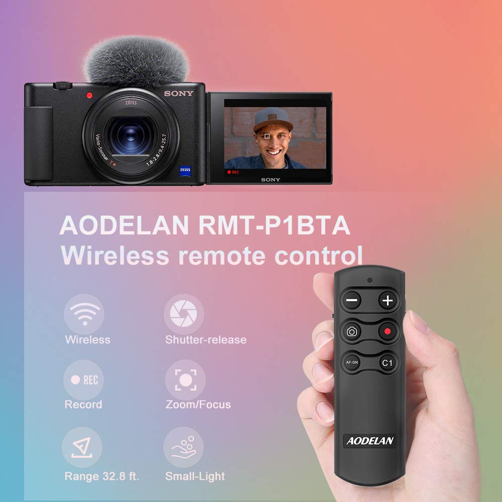 AODELAN AODELAN Wireless Remote Shutter Release for Sony Cameras: ZV-E10, FX3, A7 Series & More - Replaces RMT-P1BT - View 2 of 9