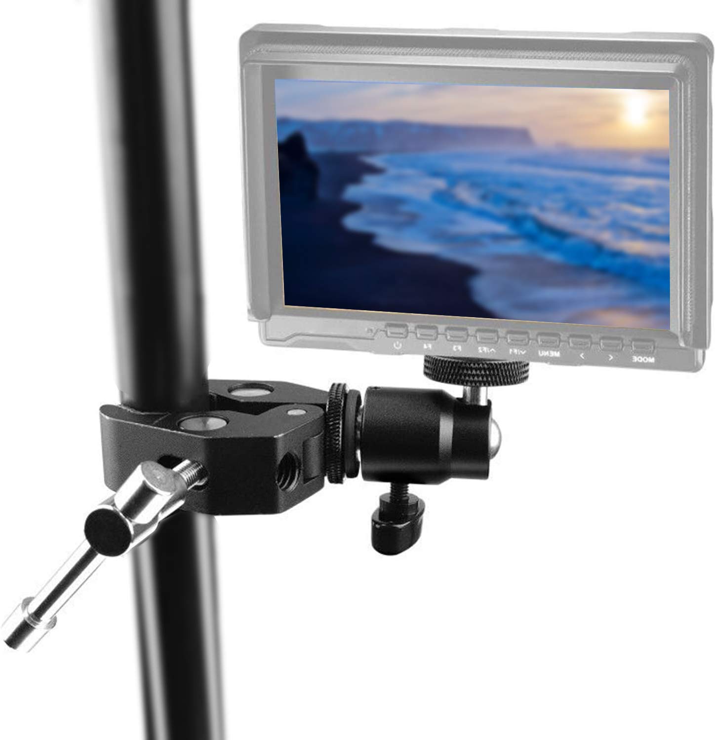 SLOW DOLPHIN Photography Super Clamp with Ball Head Mount Adapter for Cameras Monitors LED Lights and Microphones - View 7 of 8